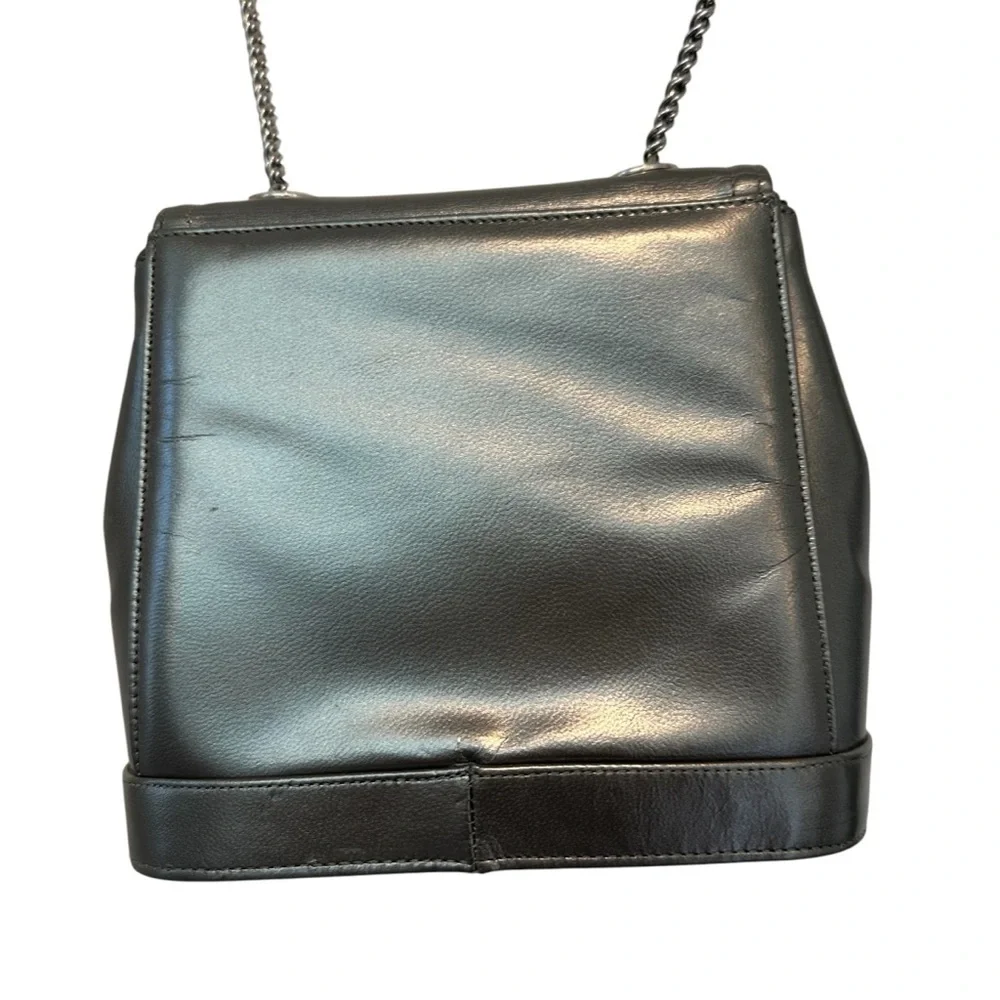 Elegant pewter metallic Leather Frenchy of California made in USA Women's Bag